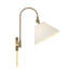 Applique murale 1 lumière Meridian en laiton naturel-595498219