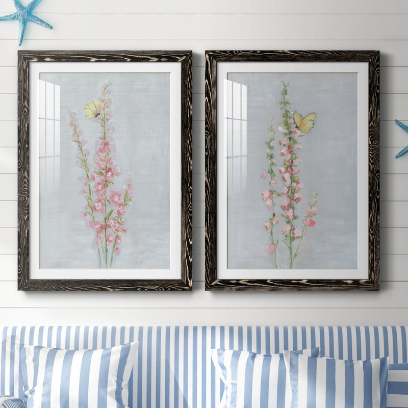 Foxglove Garden I - ensemble de 2 reproductions, Blanc, H 31,5 po x l 47 po x P 1,5 po, H 31,5 po x l 47 po x P 1,5 po