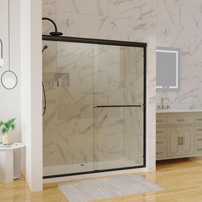 56-60"Wx 70"H Semi-Frameless Double Sliding Shower Door