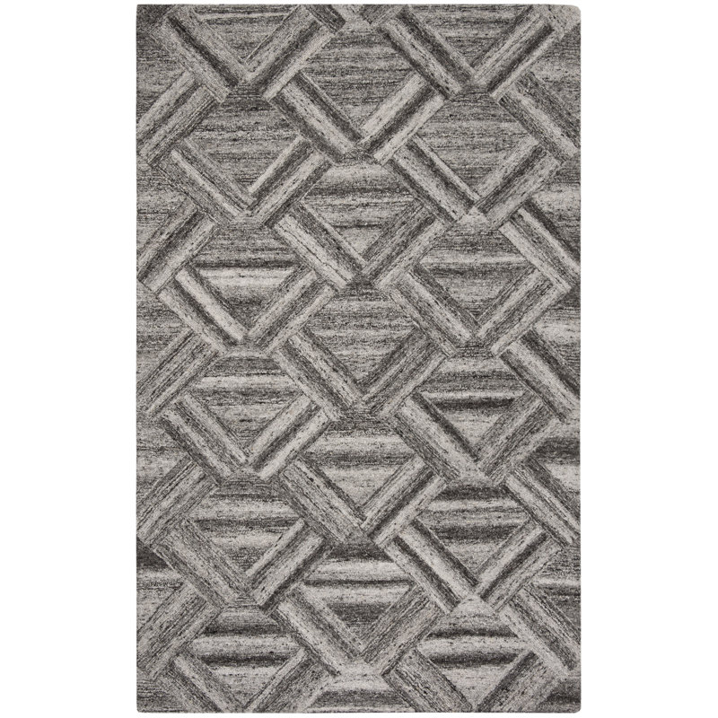 Minnich Hand Tufted Performance Geometric Rug, Rectangle 4' x 6'