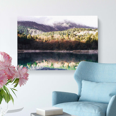 Reflection Of An Autumn Forest - Wrapped Canvas Print