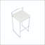 Tabouret de bar empilable contemporain de 76 cm (30 po) en acier inoxydable - Ensemble de 3-134674213-134674220-134674221