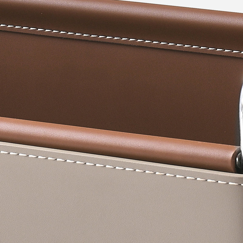 Stainless Steel Coat Rack with Saddle Leather