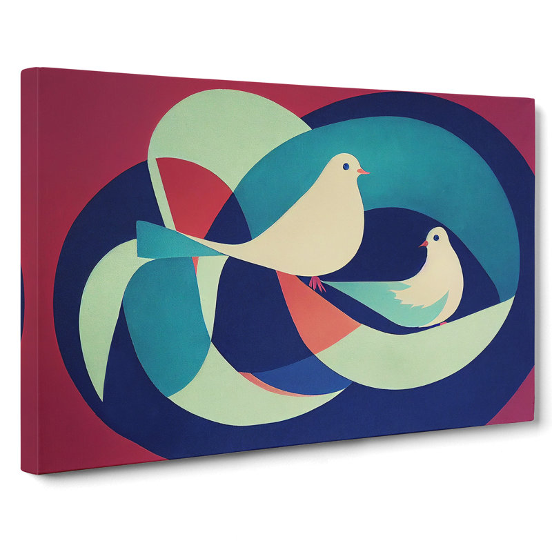 Dove Bird Abstract Vol.1 - Wrapped Canvas, 50cm H x 76cm W x 3cm D
