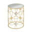 Table d'appoint à plateau miroir doré et transparent avec structure en métal - 15 x 15 x 20 po, structure solide, multi pour la vie quotidienne, or moderne sans assemblage + transparent, support stable, polyvalent, nécessaire