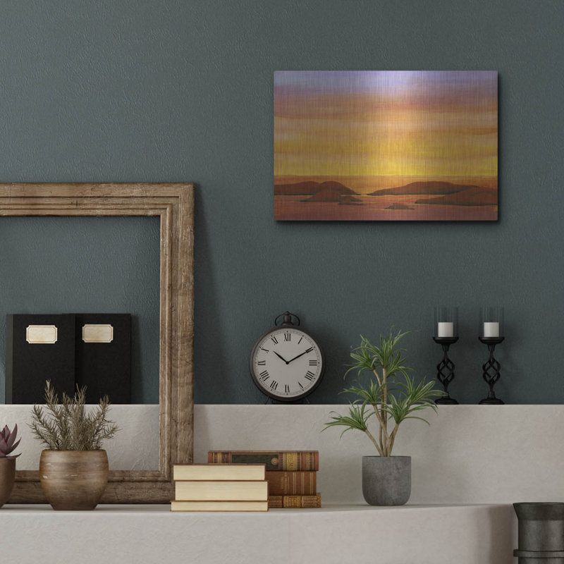 «Ocean Glow II» par Tim O'Toole, art mural en métal, 24 po x 16 po, H 12 po x l 16 po