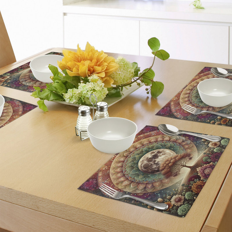 Ensemble de 4 napperons Ambesonne Moon