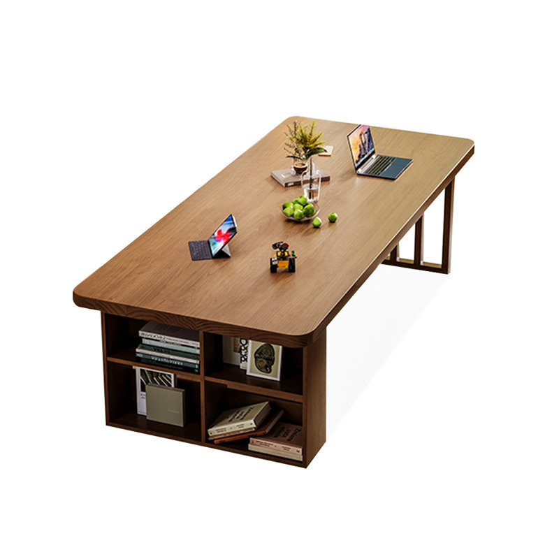 Bureaux rectangulaires bruns en bois massif, H 29,53 po x l 78,74 po x P 31,5 po
