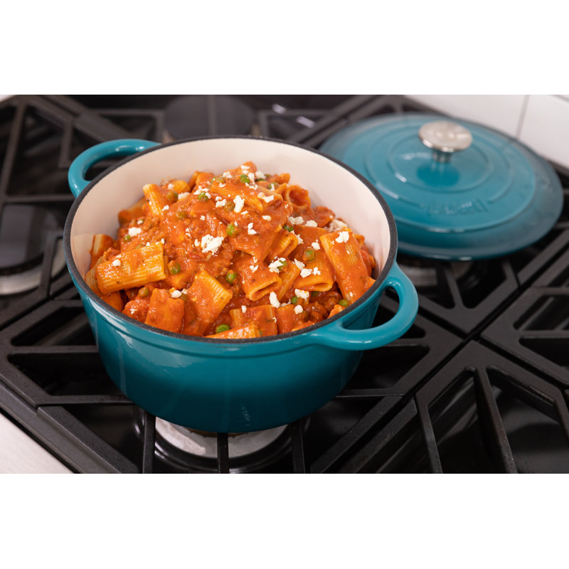 Biscay Blue Enameled Cast Iron 7-Piece Cookware Set