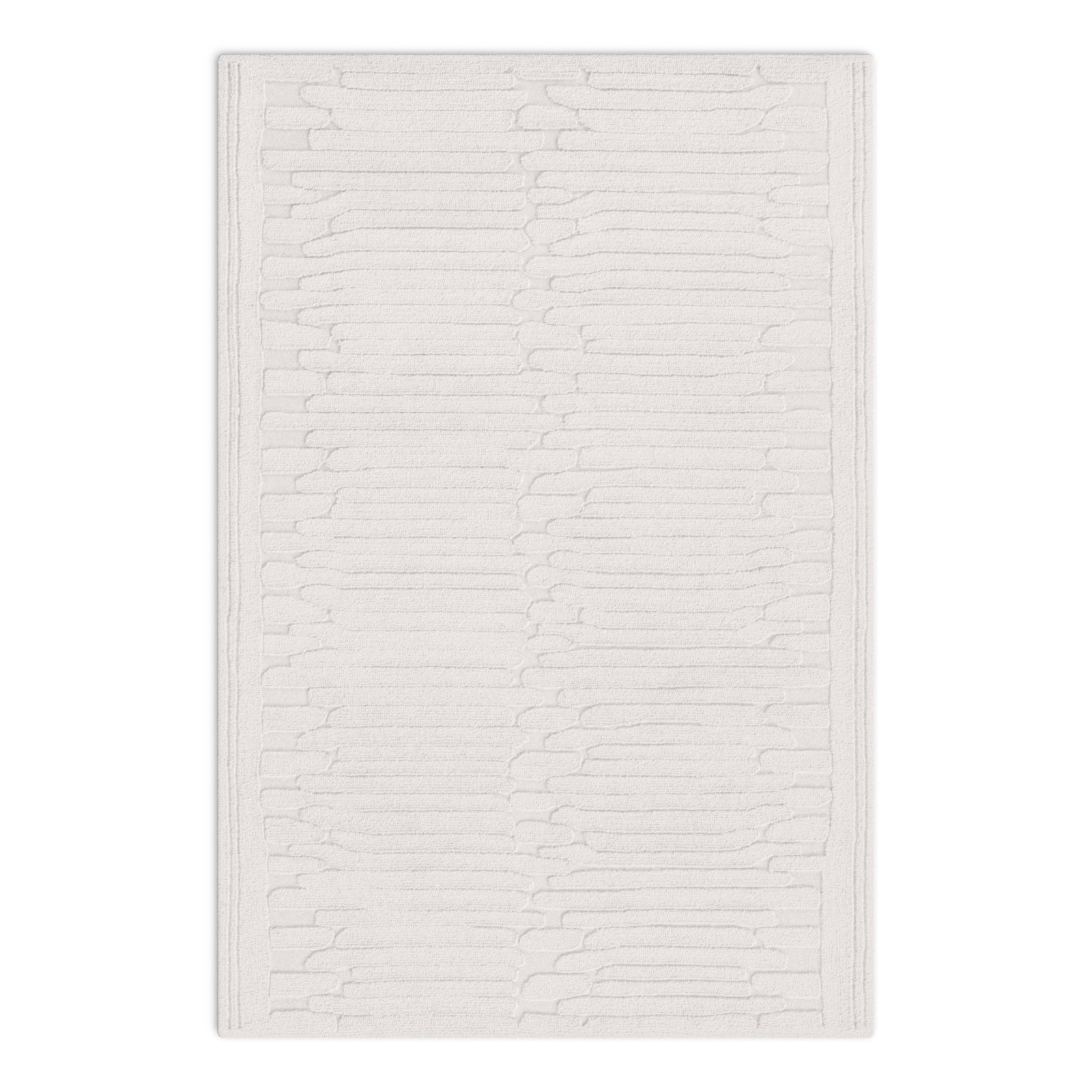 Elona Handmade Ivory Rug, Rectangle 3' x 5'