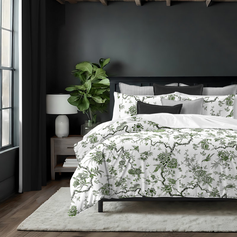 Tree Top Avocado Cotton Comforter Set, King Comforter + 7 Additional Pieces