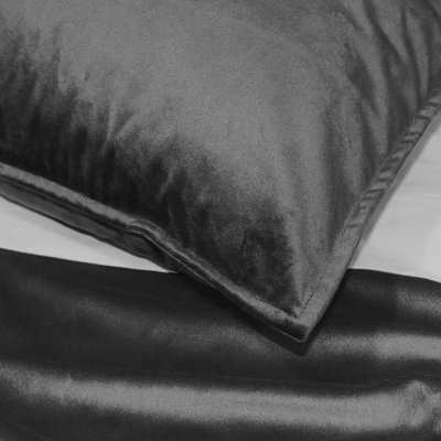 Cascade Velvet Solid Colour Duvet Cover Set 8 Piece