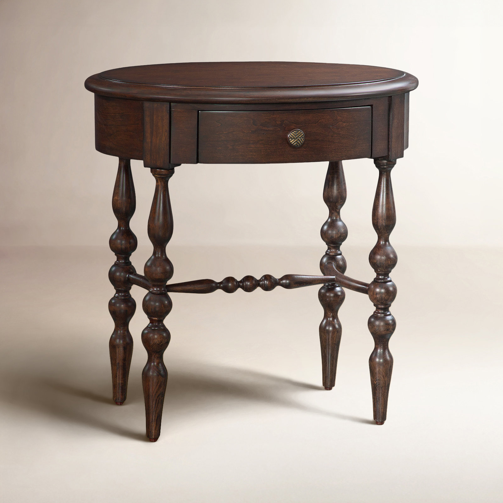Schlusser End Table with Storage, Tobacco