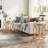 Modern Round End Table Set Of 2 With Faux Marble Texture Surface, White And Gold 20" Round Side Table Cocktail Table Accent Table