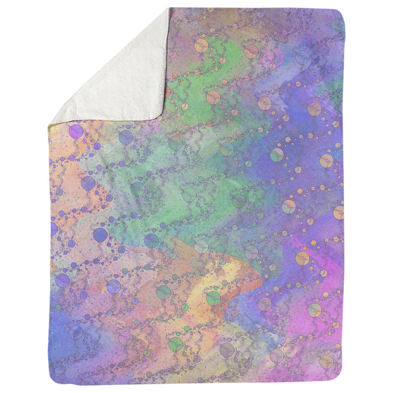 Couverture à étoiles Katelyn Elizabeth, l 52,5 po x L 62,5 po, Indigo / Vert / Brun