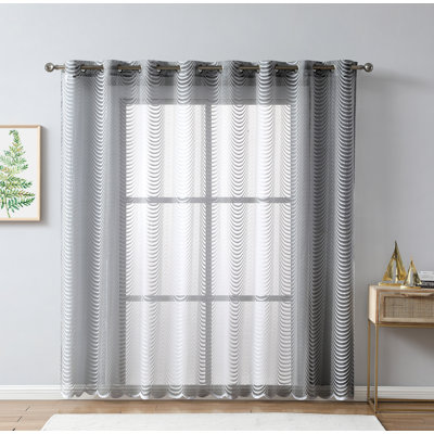 Semi Sheer Curtains / Drapes Single Panel