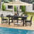  2 PC Elegant Outdoor Dining Black Chair,Heavy-Duty 300Lbs Capacity, Comfort Slatted Design-119602329