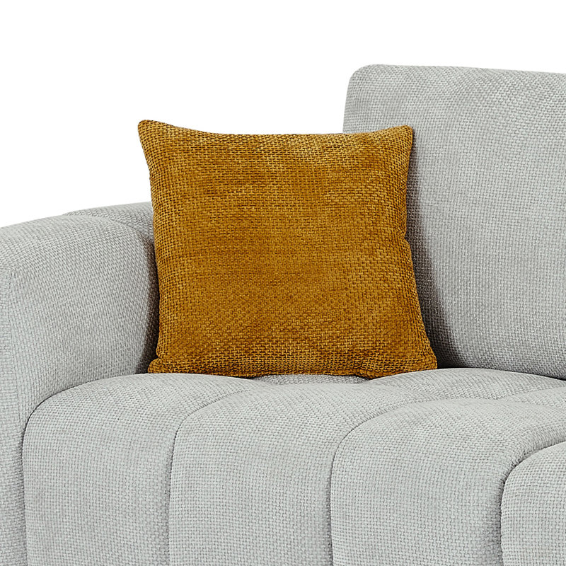 Canapé modulaire convertible en L 111,81 po, plus confortable avec canapé en L, moderne, Tissu gris pâle