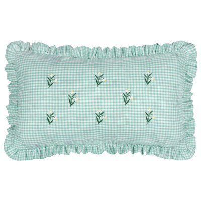 Les Petite Fleurs Floral Green Rectangular Cushion Cover