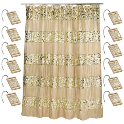 Toupin Shower Curtain with Hooks Included