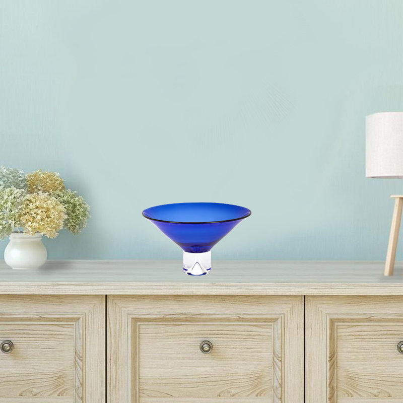 Monaco Fruit Bowl, 7" H x 12" W x 12" D, Clear
