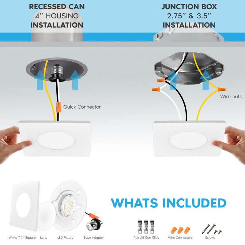 Luxrite 4'' Dimmable LED Retrofit Recessed Lighting Kit | Wayfair