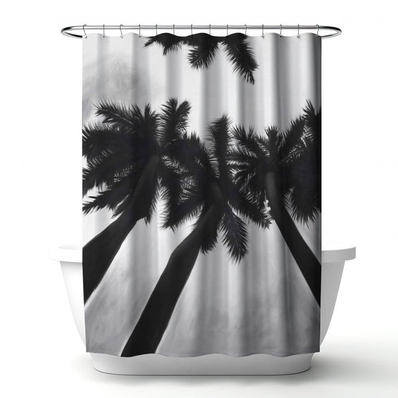 Shower Curtain CO130 – Polyester Shower Curtain, Dye Sublimation Print, 71" W × 74" L
