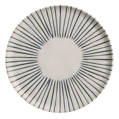 Assiette plate en grès céramique 10,8 po Elemento - Va au micro-ondes, au four et au lave-vaisselle, par Porto Brasil