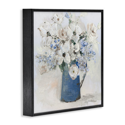 Bouquet dans un vase Blue Country, estampe numérique, design par Sally Swatland
