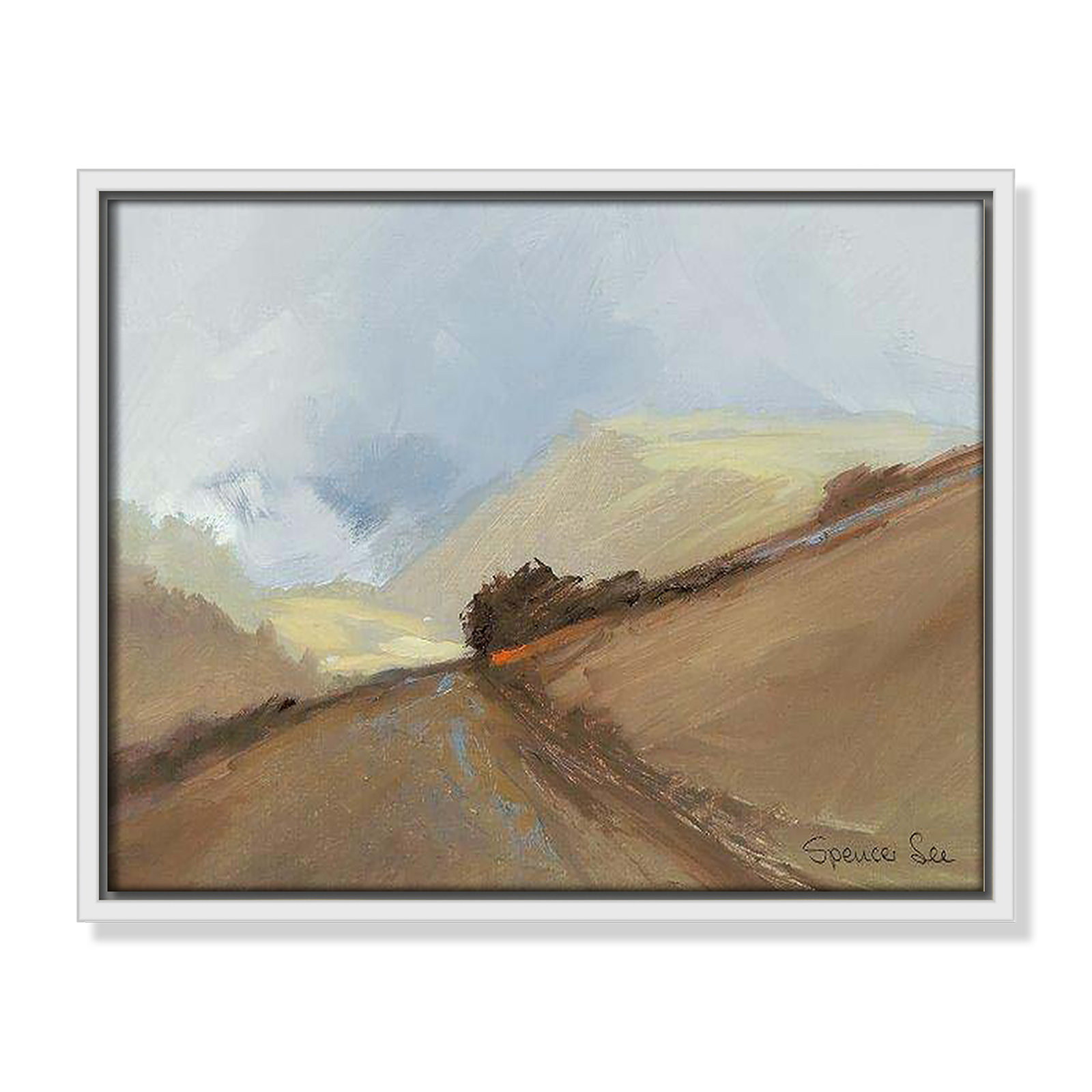 Heaven And Earth II by Spencer Lee, 12.5'' H x 15.5'' W x 2'' D, White Framed