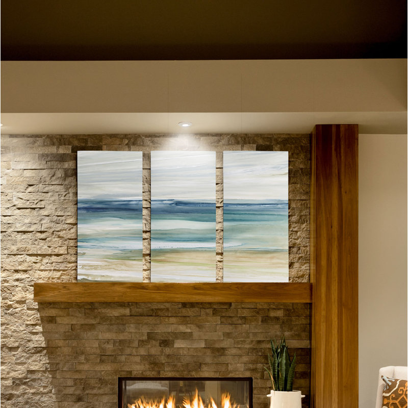 " Ocean Breeze " 3 - Pieces Painting Print, 32" H x 48" W x 1.5" D