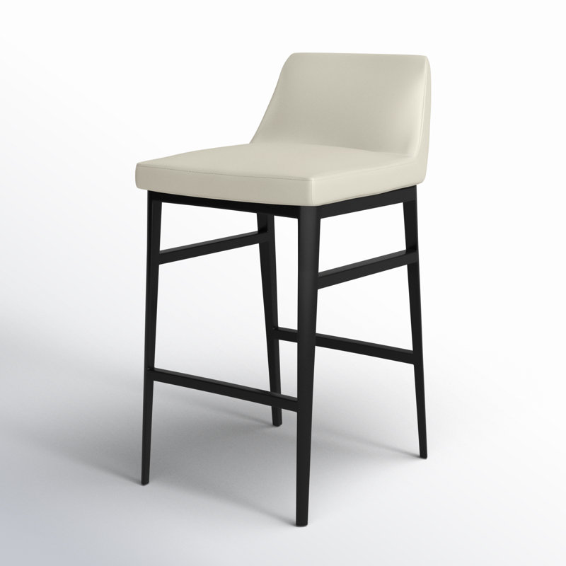 Baron 25.6" Bar Stool, Charcoal, Counter Stool (25.5” Seat Height)
