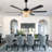65 Inch Black Modern Luxury Crystal Ceiling Fan with Lights and Remote, 6 Speeds Reversible Large Ceiling Fan with Crystals-898853695