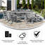 Table Adirondack commerciale toutes saisons et 6 chaises avec porte-gobelets-1380797594