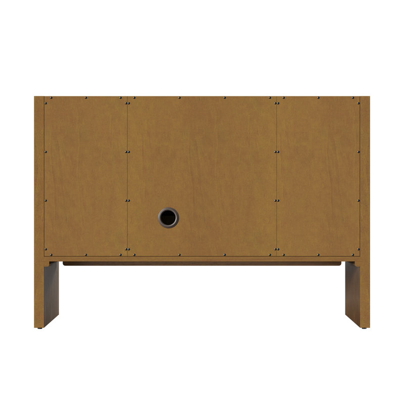 Hudson 48" W Single Vanity, Ethereal Noctis, Honey Oak