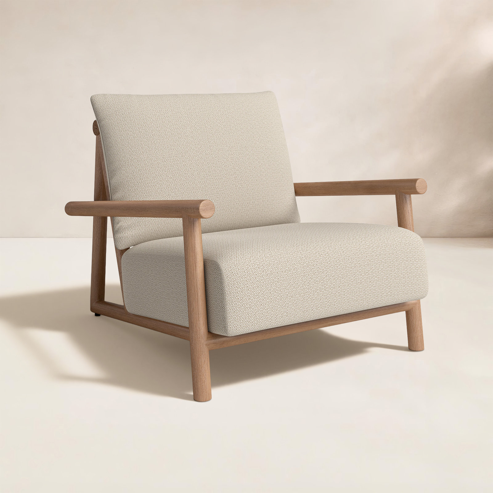 Ingo Teak Outdoor Lounge Chair, Natural Teak