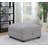 Square Upholstered Storage Ottoman Grey