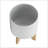 8" DIAMOND PLANTER W/ STAND, WHITE