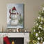 Bonhomme de neige et cardinal I, toile tendue avec châssis de qualité supérieure - prête à être accrochée-1876037808