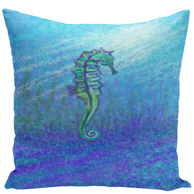 Seahorse Square Pillow Cover & Insert