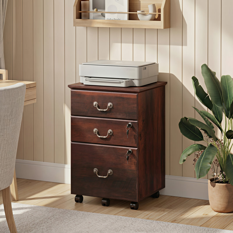 Wooden File Cabinet, Filling Cabinet, Espresso