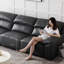 Canapé modulaire noir en similicuir-129020878