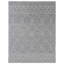 Blanc contemporain tissé à la main et bouclé à plat Kilim | Tapis d'intérieur gris en laine et coton
