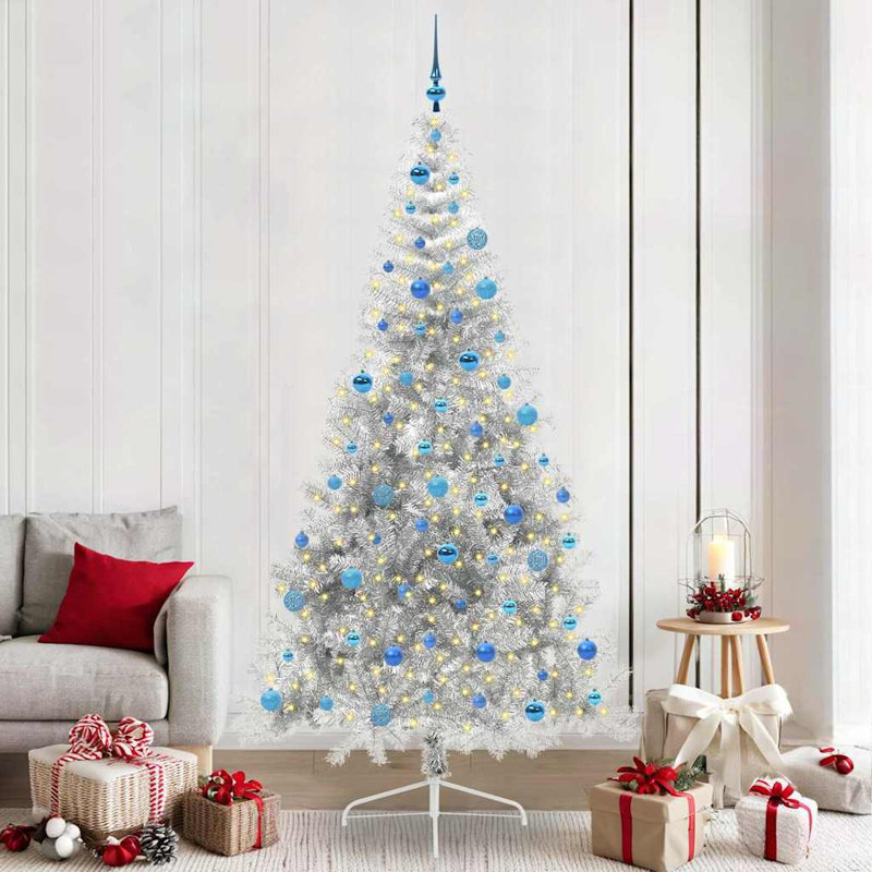  Artificial Pre-lit Christmas Tree PET, 7.87' H, Blue