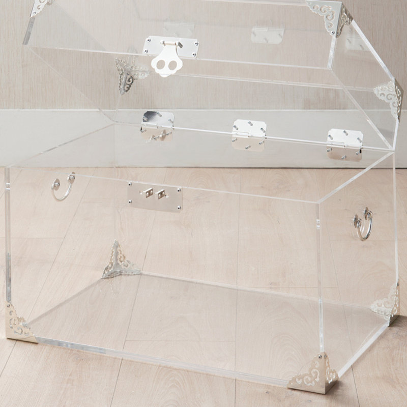 Ciao Bella Clear Acrylic Accent Trunk, Silver Plated