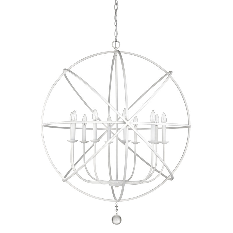 Puma 10 - Light Dimmable Globe Chandelier, Matte White