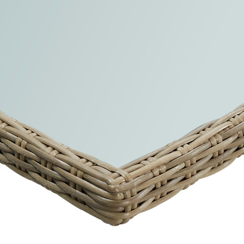 Alt Rattan Dining Table, Transparent, Mix Grey