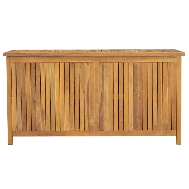 Marlow Home Co. Gunderson 114cm W Water Resistant Teak Solid Wood Deck Box in Brown