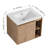 Ehonmwon 24'' Wall Mounted Single Bathroom Vanity with Ceramic Top, Floating Vanity with 1 Door and 1 Shelf