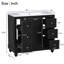 Meuble-lavabo 36 po x 18 po x 34 po avec 4 tiroirs et 1 porte, lavabo en résine, tablettes réglables, meuble-lavabo moderne en bois massif et construction